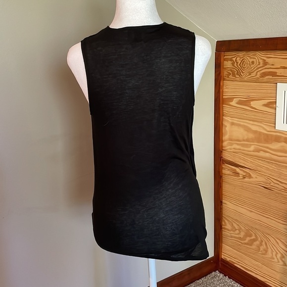 Express Black Sleeveless V-Neck Wrap Top Extra Small - Picture 3 of 7